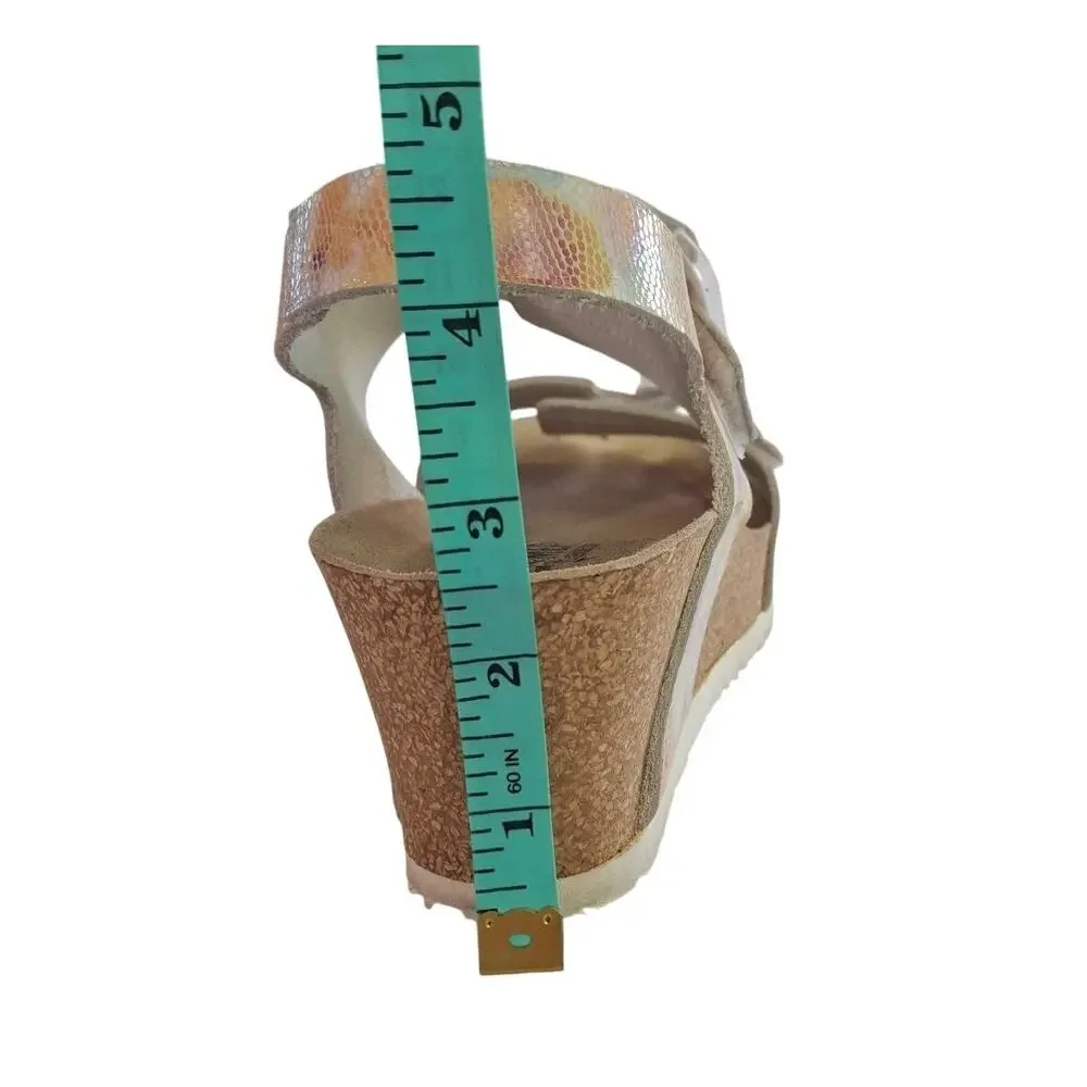 Mephisto Lissia Wedge Sandals Floral Bloom Cork EU 37 US 7